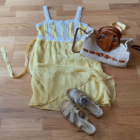 Vintage 🌞💛 100% Silk sundress - Picture 9 of 16